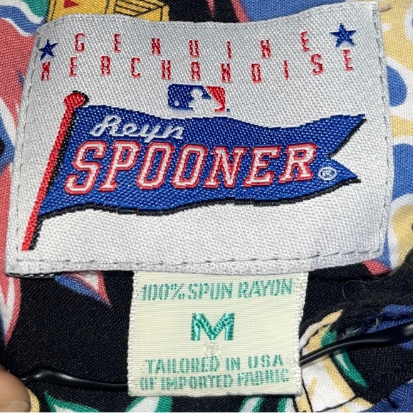 Reyn Spooner MLB Atlanta Braves 2000 All Star Game Hawaiian Shirt Men’s M Rayon - Picture 6 of 6